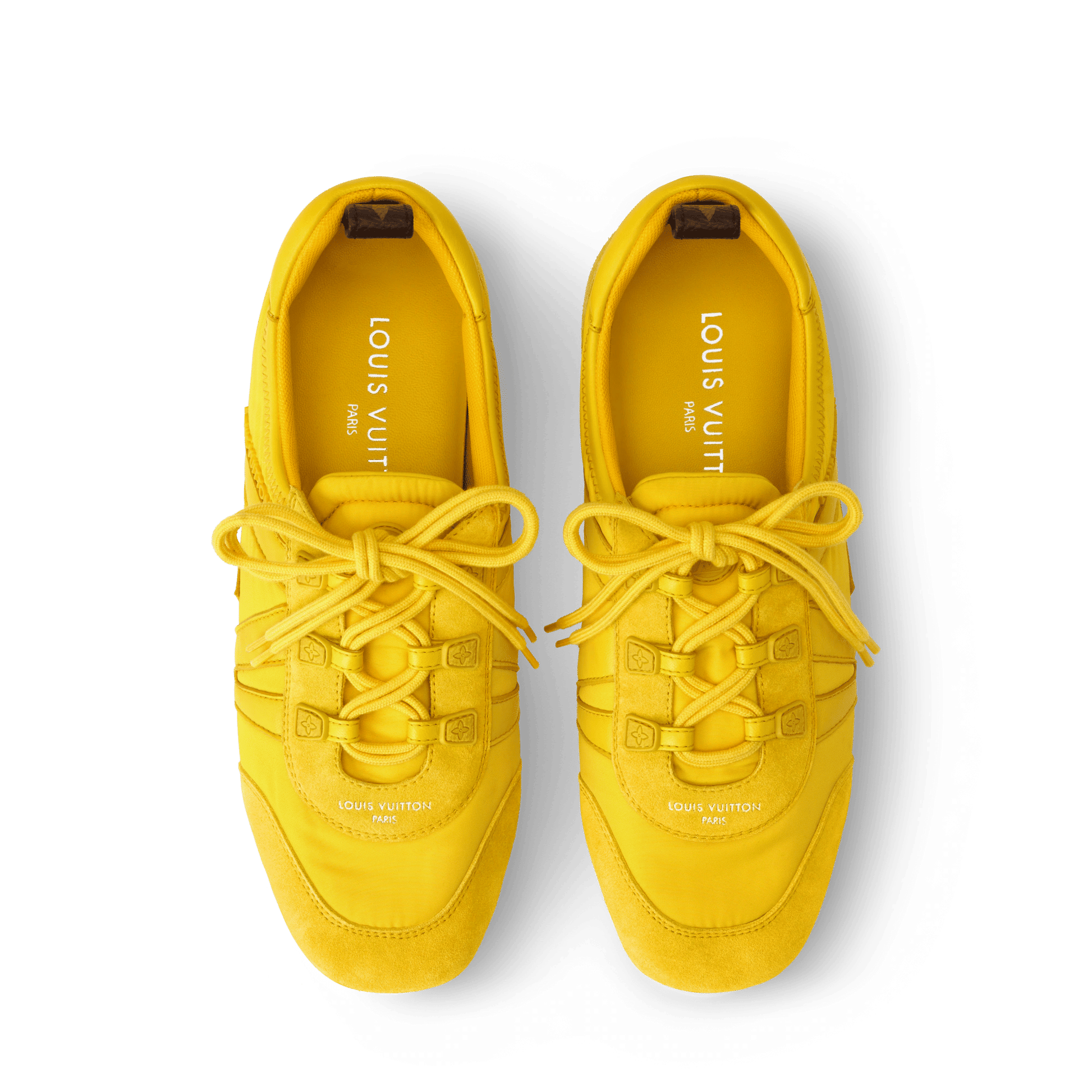 Women's LV Sneakerina Yellow Technical Nylon Sneaker 1AJMER