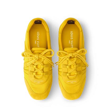 Women's LV Sneakerina Yellow Technical Nylon Sneaker 1AJMER