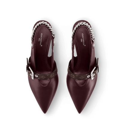 Women's LV Vibe Slingback Pump Bordeaux Lambskin 1AICOT