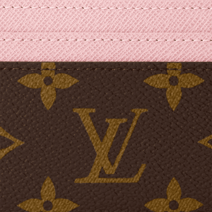 Women's LV Charms Card Holder Monogram Coated Canvas Card Holder M82739