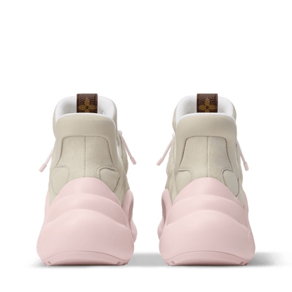 Women's Archlight Beige Suede Calf Leather and Technical Neoprene Sneaker 1AJMAB