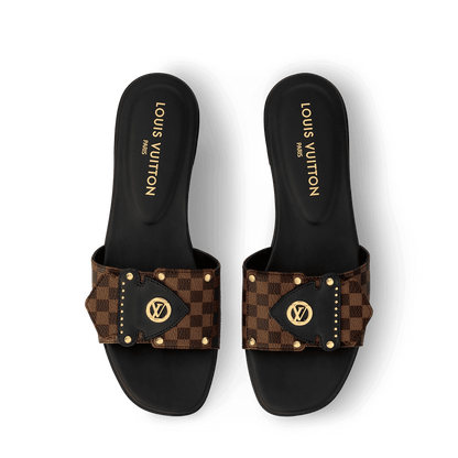 Women's LV Frame Flat Mule Cacao Brown 1AHLQR