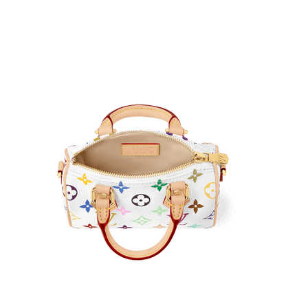 Women's Nano Speedy Multicolore Blanc Monogram Coated Canvas Handbag M13391