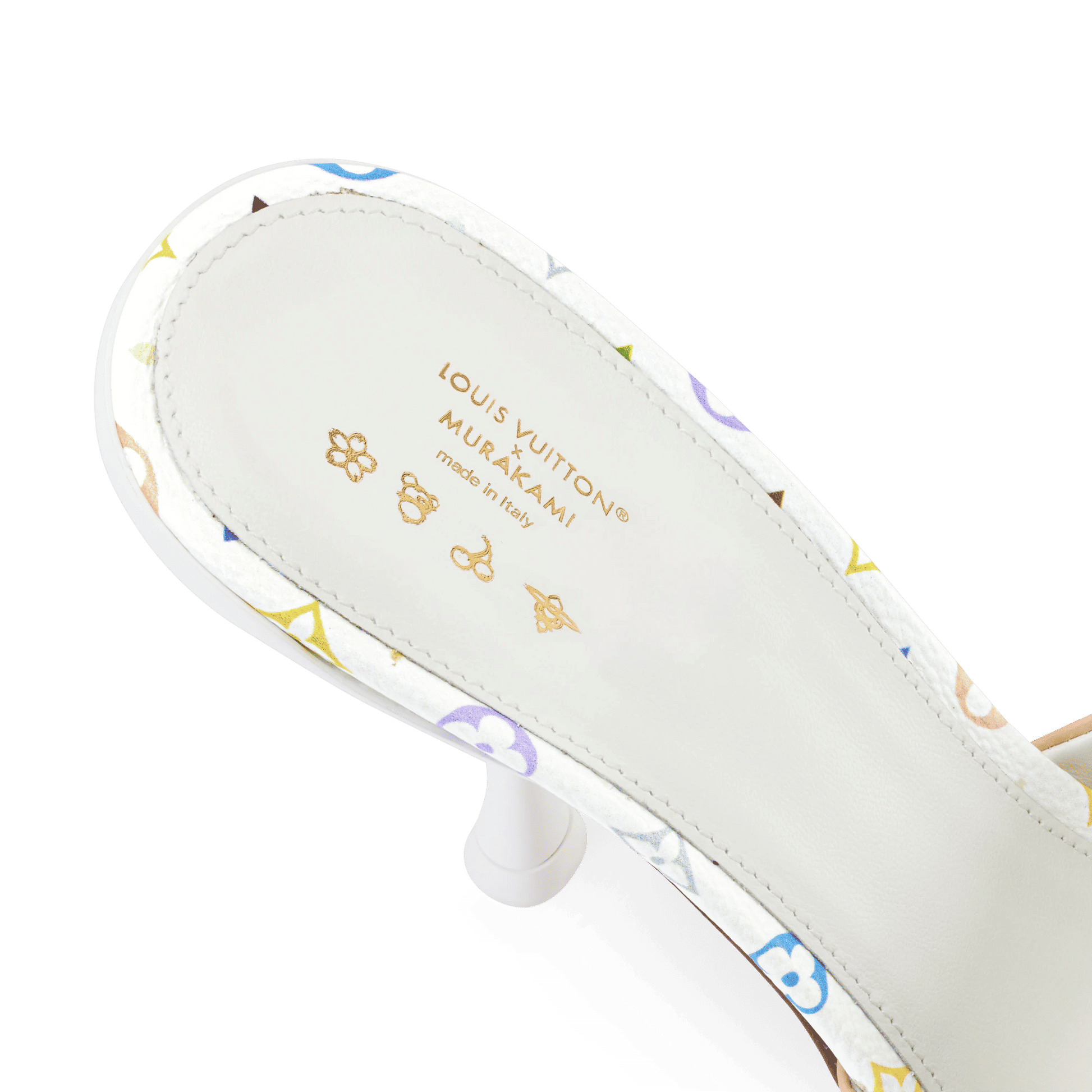 Women's 6AM Mule White Monogram Multicolore Canvas and Natural Leather 1AJSD9