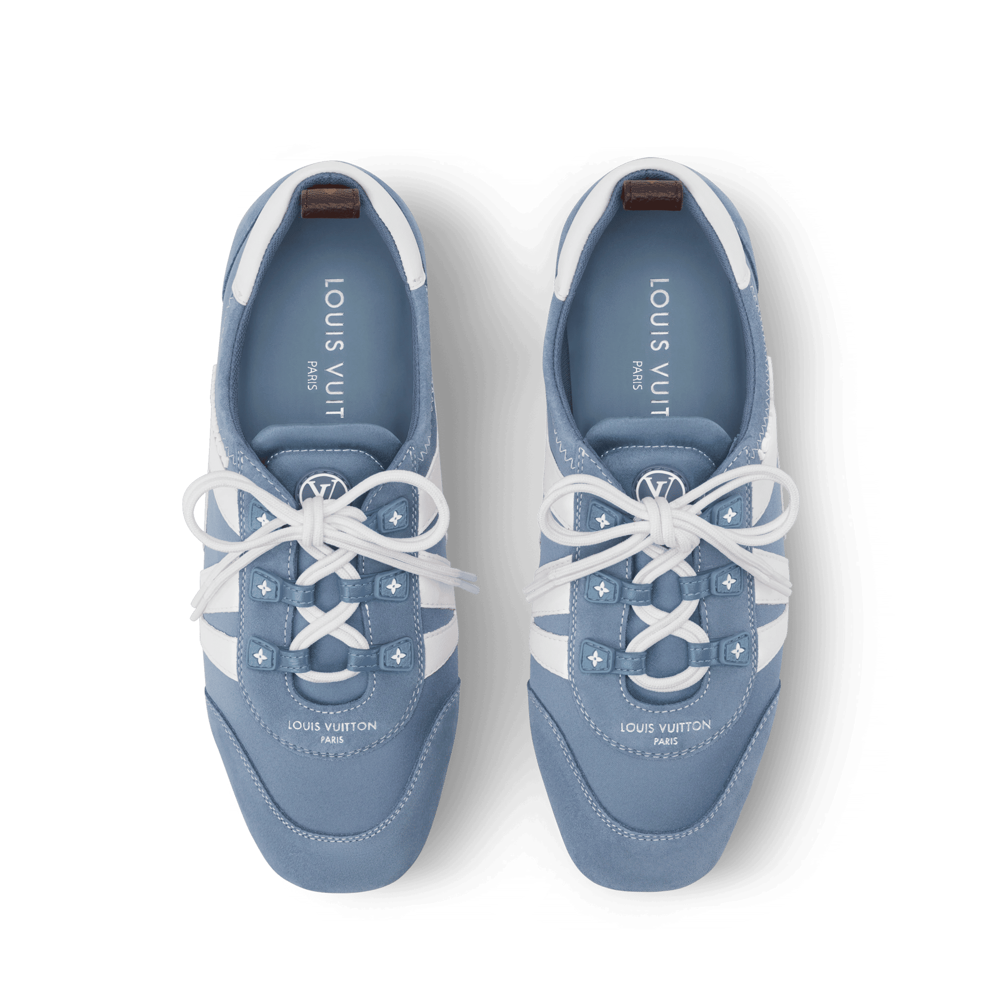 Women's LV Sneakerina Azure Blue Technical Satin Sneaker 1AJJW3