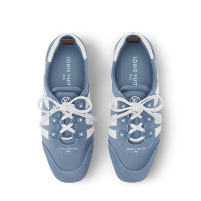 Women's LV Sneakerina Azure Blue Technical Satin Sneaker 1AJJW3