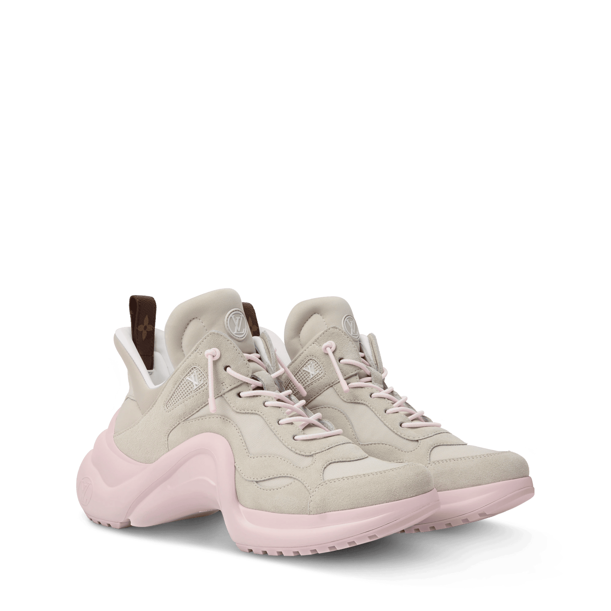 Women's Archlight Beige Suede Calf Leather and Technical Neoprene Sneaker 1AJMAB