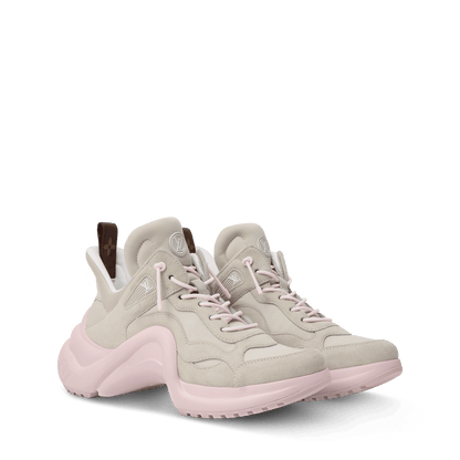 Women's Archlight Beige Suede Calf Leather and Technical Neoprene Sneaker 1AJMAB