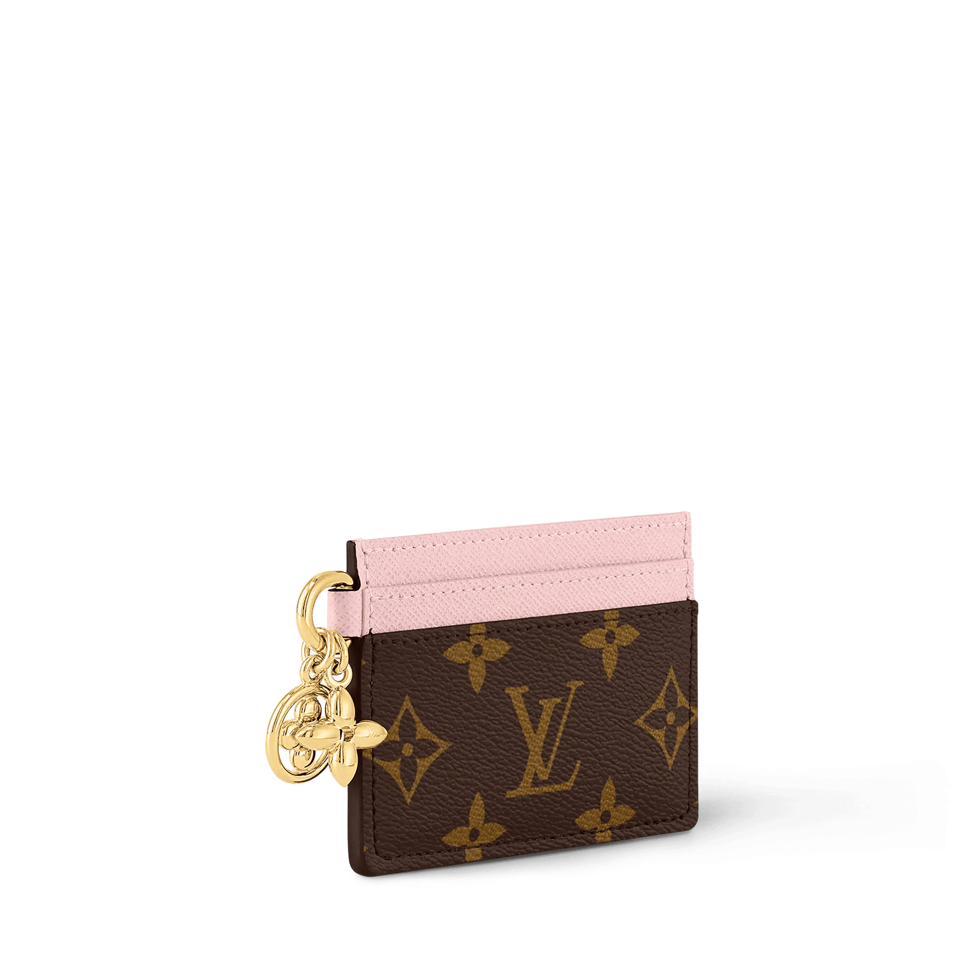 Women's LV Charms Card Holder Monogram Coated Canvas Card Holder M82739