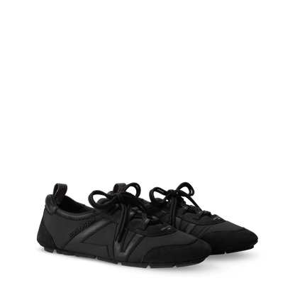 Women's LV Sneakerina Black Technical Nylon Sneaker 1AJMDP