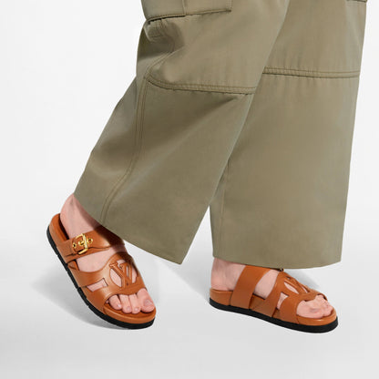 Women's Isola Comfort Cognac Calf Leather Mule 1AJOPL