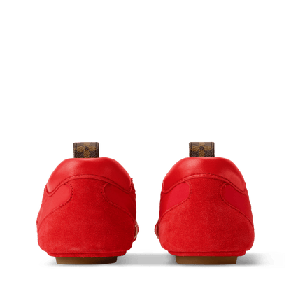 Women's LV Sneakerina Red Technical Nylon & Suede Calf Leather Sneaker 1AJPC5