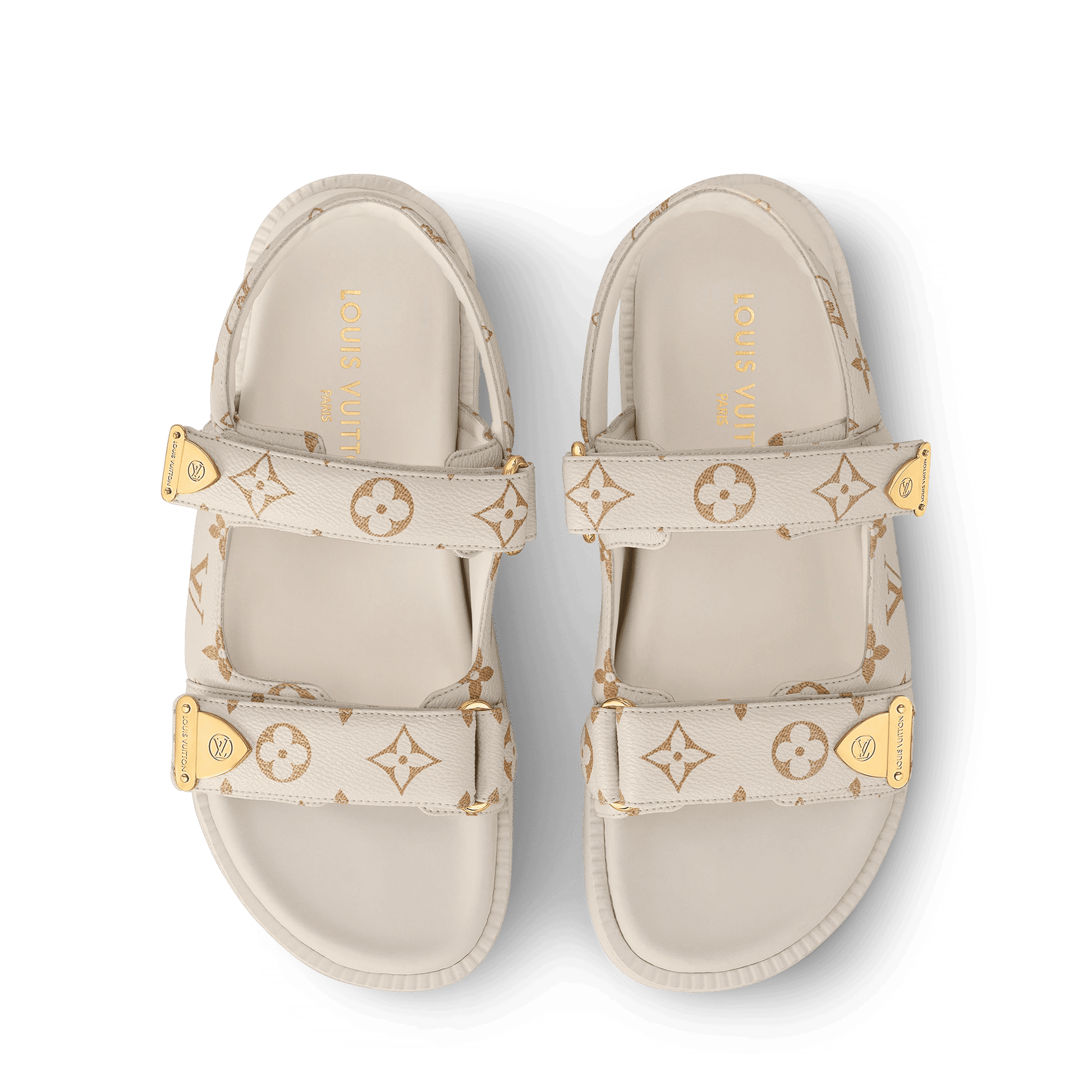 Women's LV Sunset Comfort Sandal Dune Beige Monogram Canvas 1AHNXQ