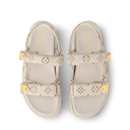 Women's LV Sunset Comfort Sandal Dune Beige Monogram Canvas 1AHNXQ