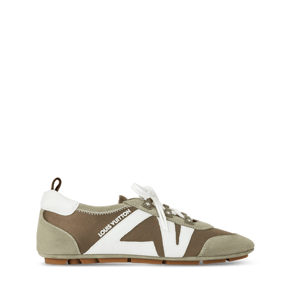 Women's LV Sneakerina Khaki Technical Satin Sneaker 1AJJXW