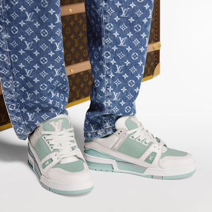 Women's LV Trainer Sneaker Perforated Calf Leather 1AHWRJ
