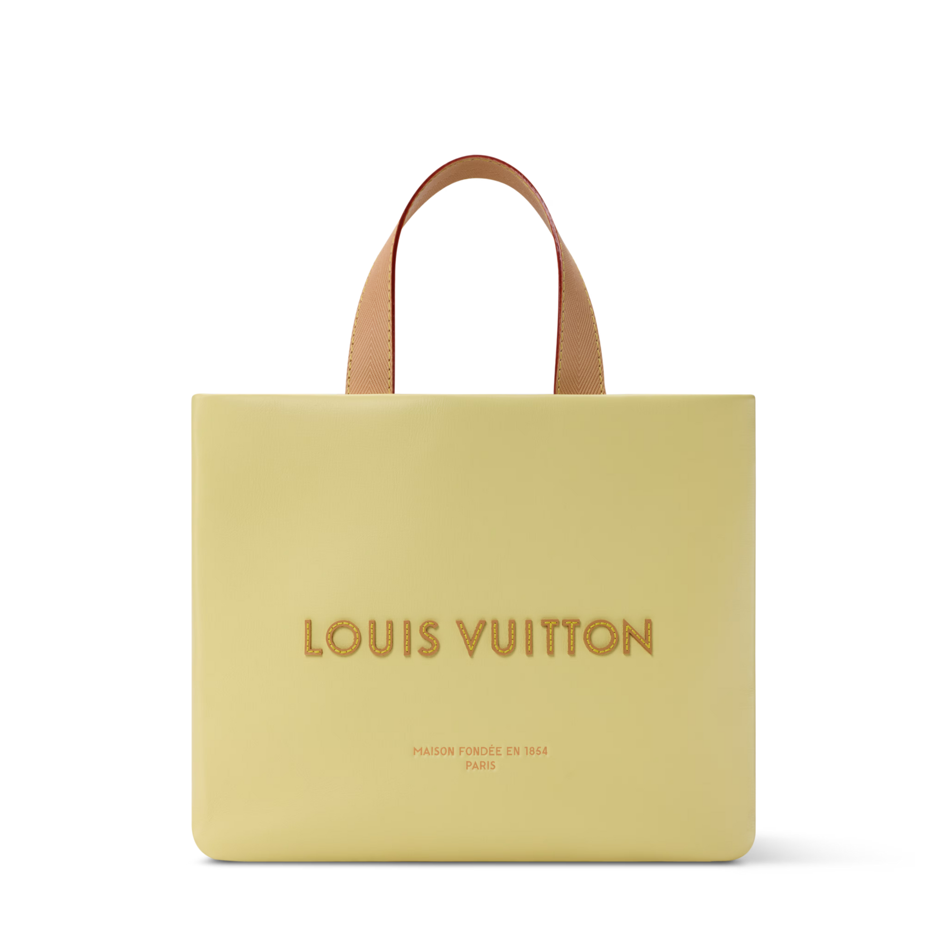 Mini Shopper Tote Calfskin Leather Daisy Yellow Gold-Toned Hardware