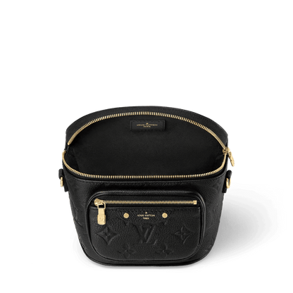 Women's Mini Bumbag Black Monogram Empreinte Leather Belt Bag M46917