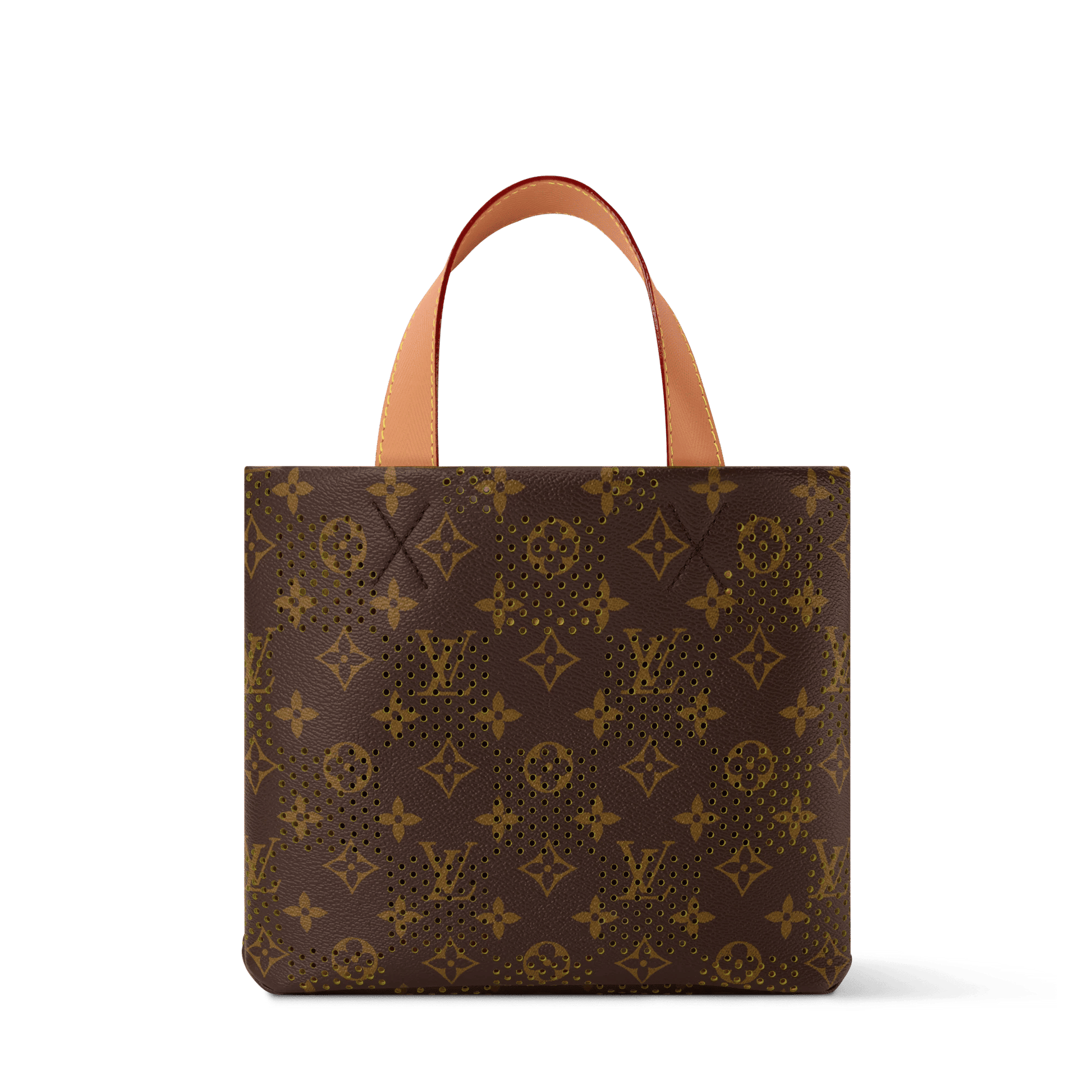 Men's Mini Shopper Tote Monogram Grid Jaune Mat