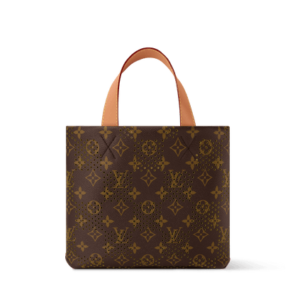 Men's Mini Shopper Tote Monogram Grid Jaune Mat