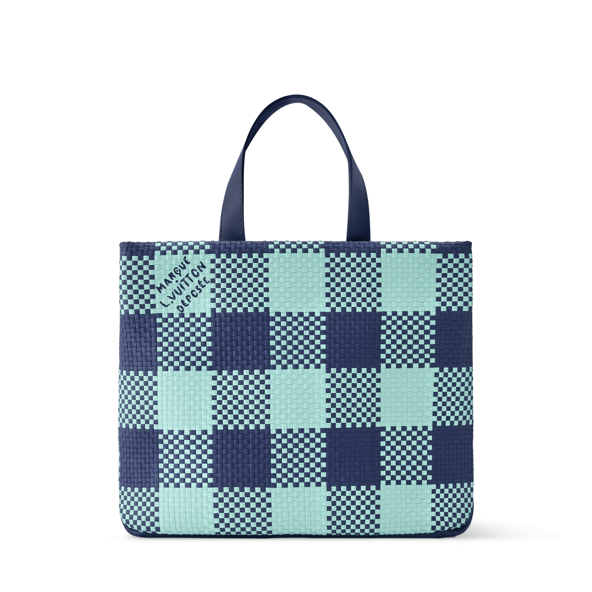 Men's Mini Shopper Tote Monogram Damier Blue