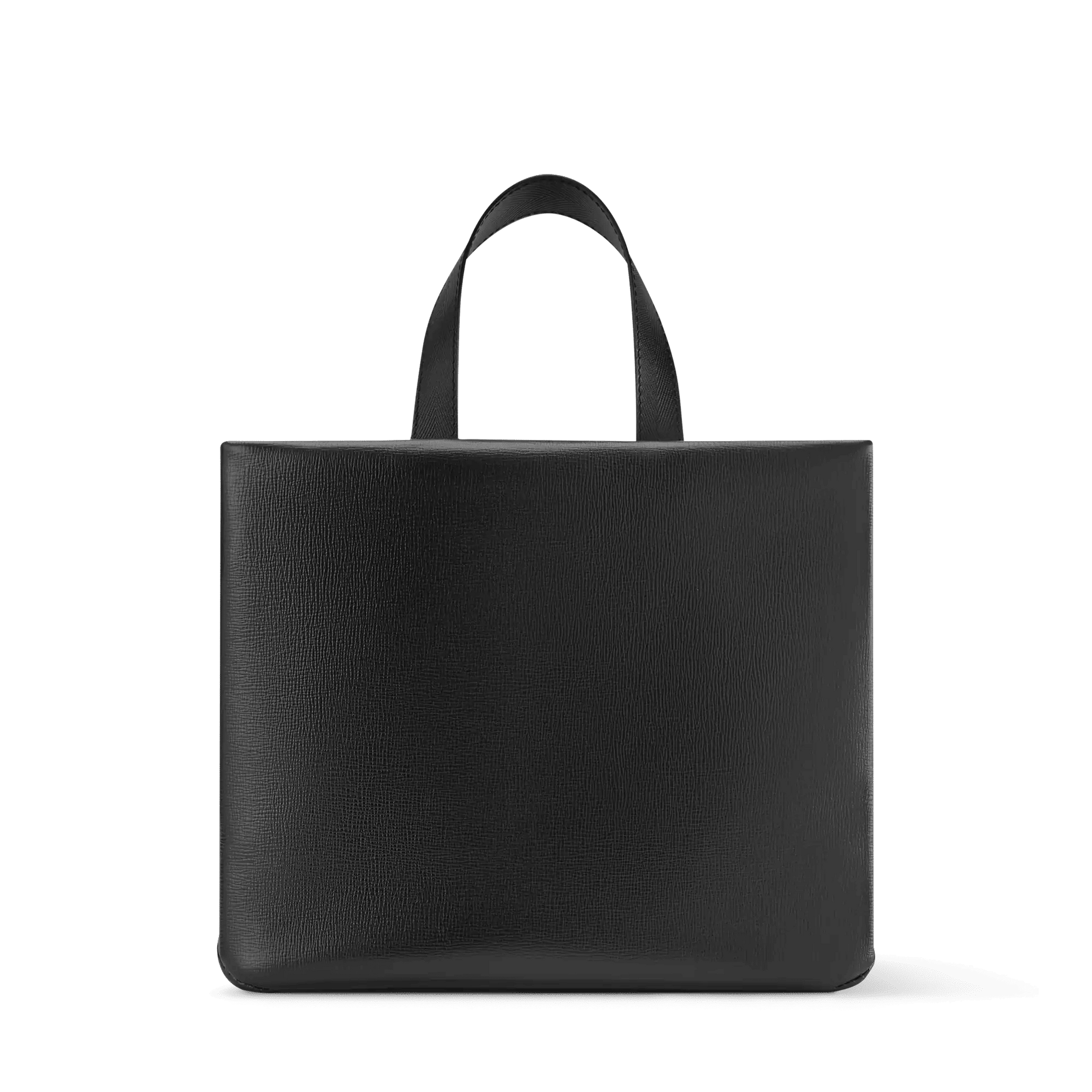 Mini Shopper Tote Monogram Calf Leather Black