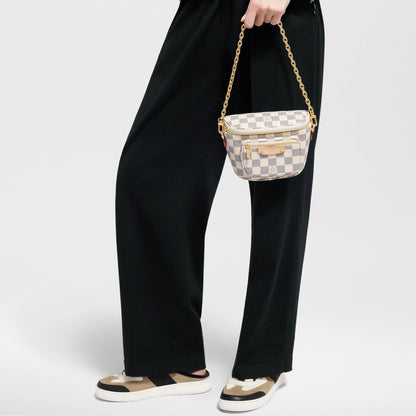 Women's Mini Bumbag Damier Azur Canvas Waist Bag N00130