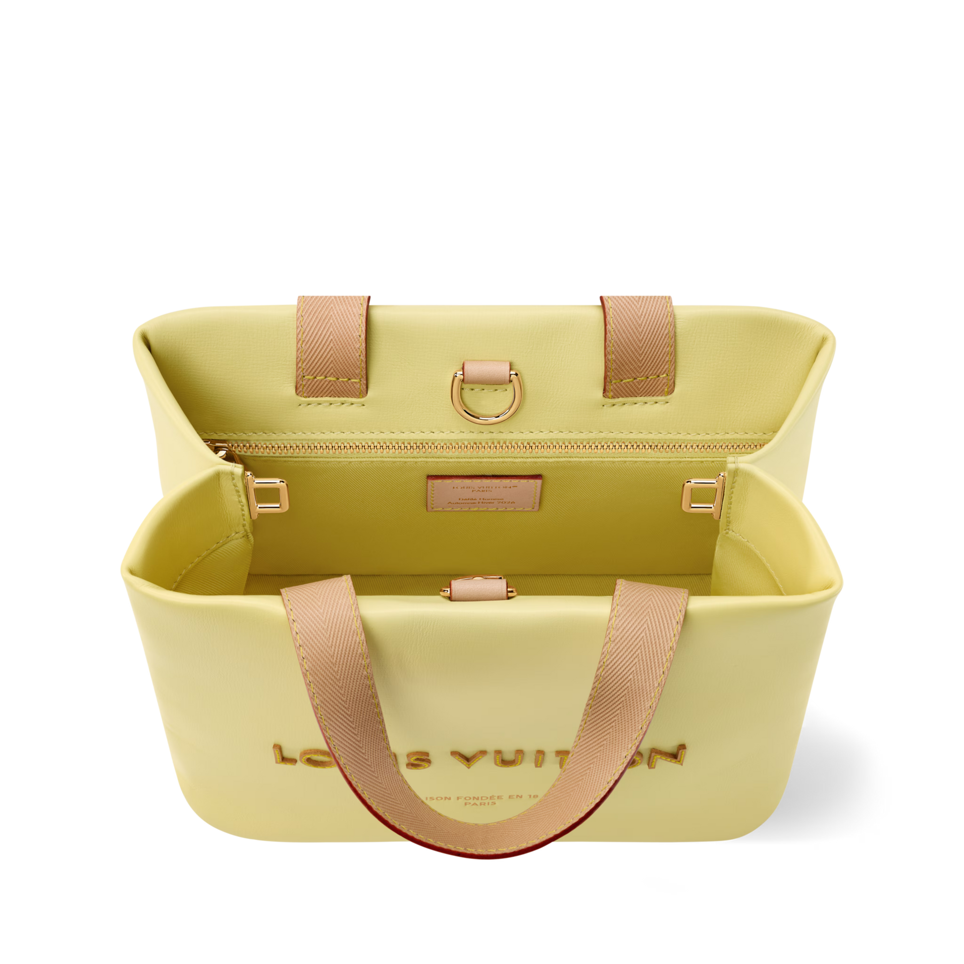 Mini Shopper Tote Calfskin Leather Daisy Yellow Gold-Toned Hardware