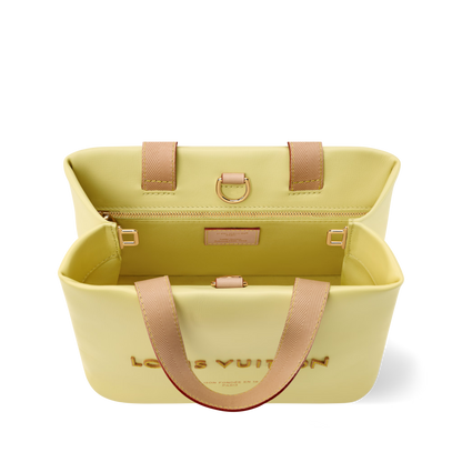 Mini Shopper Tote Calfskin Leather Daisy Yellow Gold-Toned Hardware