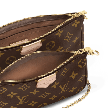 Women's Multi Pochette Accessoires Light Pink Monogram Coated Canvas Crossbody Bag M44840