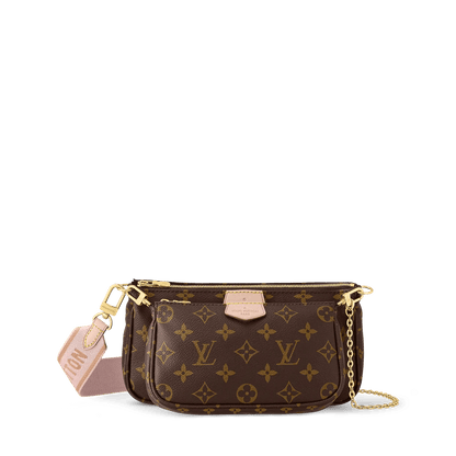 Women's Multi Pochette Accessoires Light Pink Monogram Coated Canvas Crossbody Bag M44840
