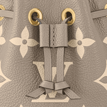 Nano Noé Bicolor Monogram Empreinte Leather Tourterelle Gray Gold-Toned Hardware
