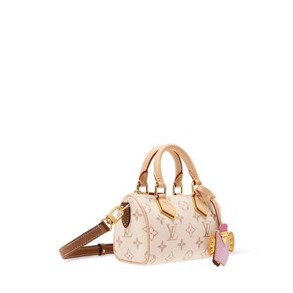 Women's Nano Speedy Monogram Dune Canvas Chain Wallet