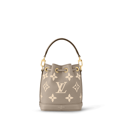Women's Nano Noé Bicolor Monogram Empreinte Leather Drawstring Bag M46291