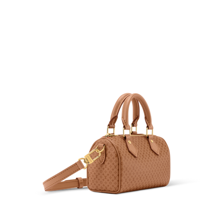 Nano Speedy Calfskin Leather Hazelnut Gold-Toned Hardware