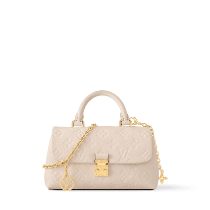 Nano Madeleine Monogram Empreinte Leather Crème Gold-Toned Hardware