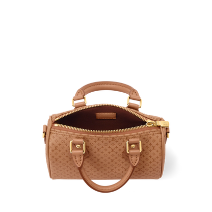 Nano Speedy Calfskin Leather Hazelnut Gold-Toned Hardware