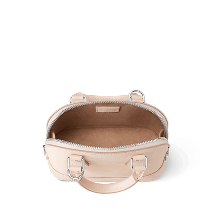 Nano Alma Epi Leather Quartz White Silver-Color Hardware