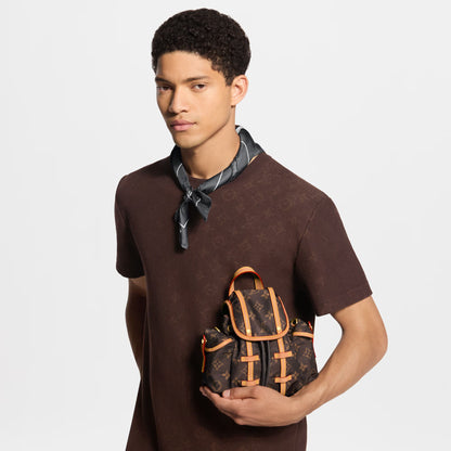 Nano Christopher East West Monogram Silk Tech Gold-Toned Hardware