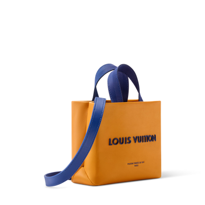 Nano Shopper Tote Calfskin Leather Saffron Silver-Toned Hardware