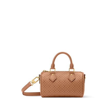 Nano Speedy Calfskin Leather Hazelnut Gold-Toned Hardware