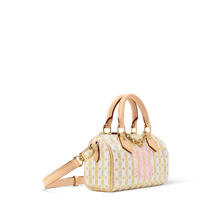 Women's Nano Speedy LV Stamp Banane Monogram Canvas Bag M29030