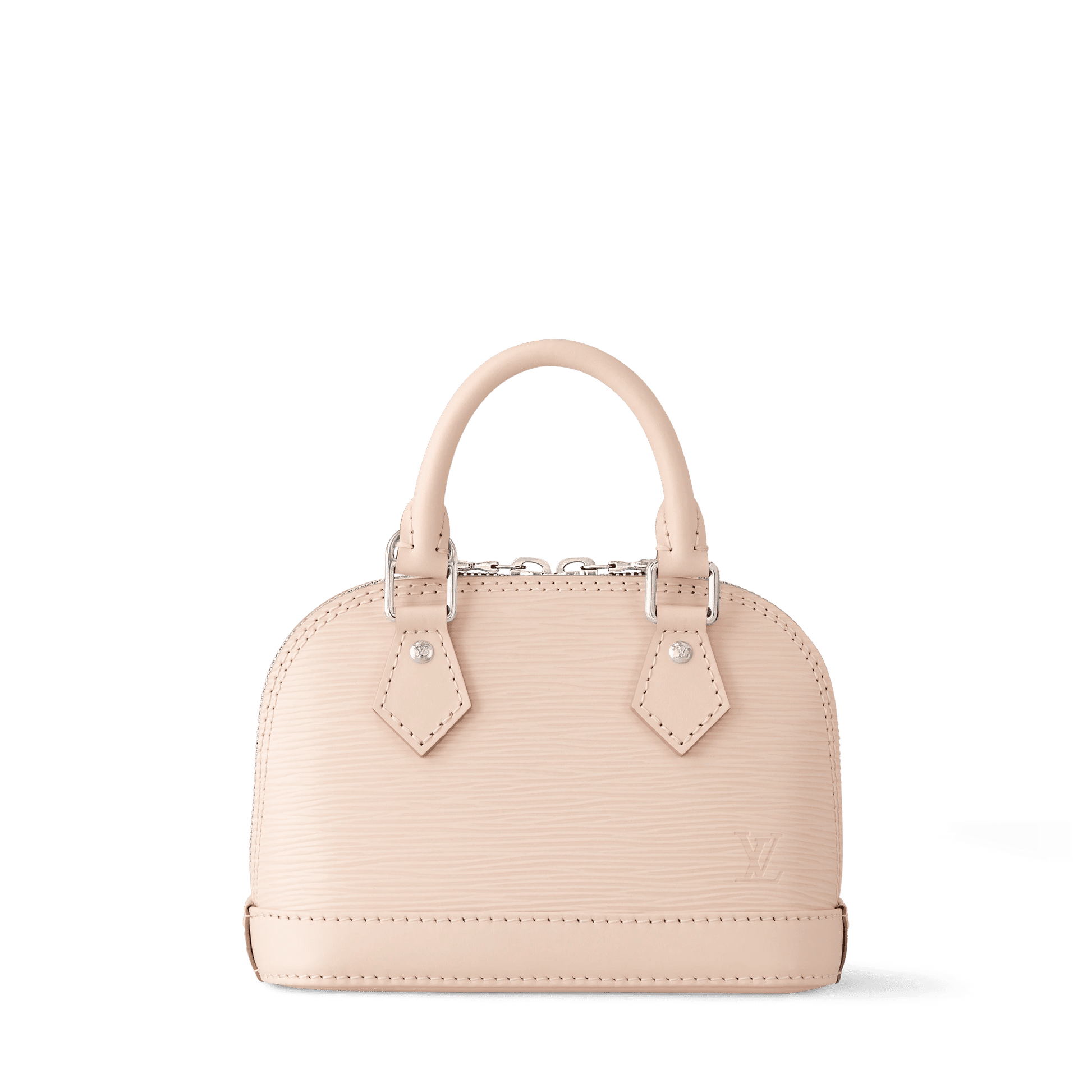Nano Alma Epi Leather Quartz White Silver-Color Hardware