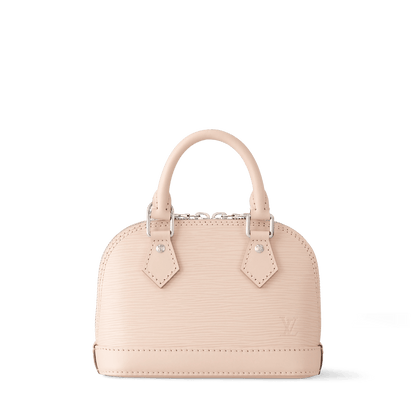 Nano Alma Epi Leather Quartz White Silver-Color Hardware