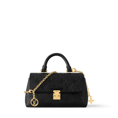 Nano Madeleine Monogram Empreinte Leather Black Gold-Toned Hardware