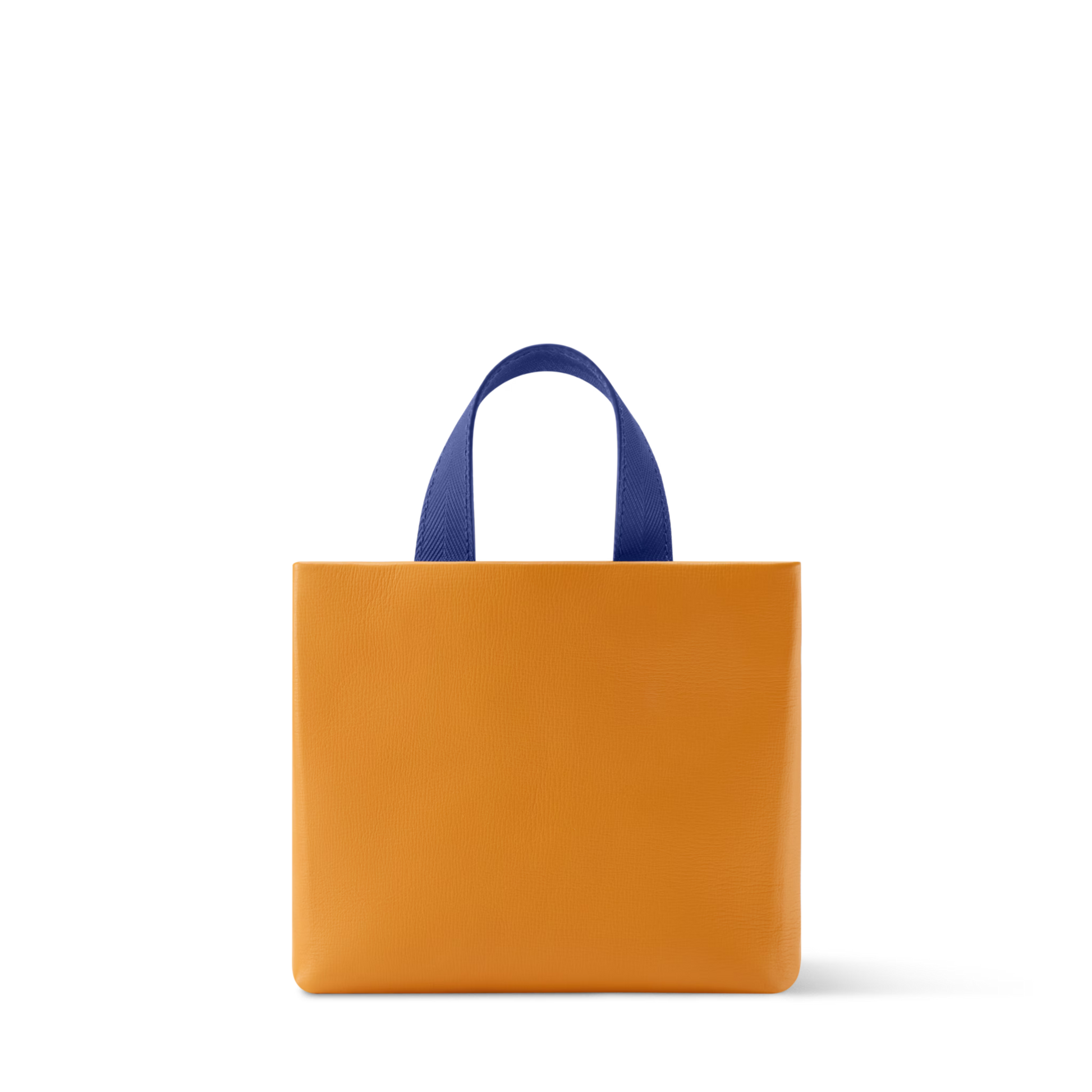 Nano Shopper Tote Calfskin Leather Saffron Silver-Toned Hardware