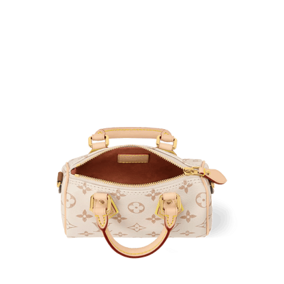 Women's Nano Speedy Monogram Dune Canvas Chain Wallet