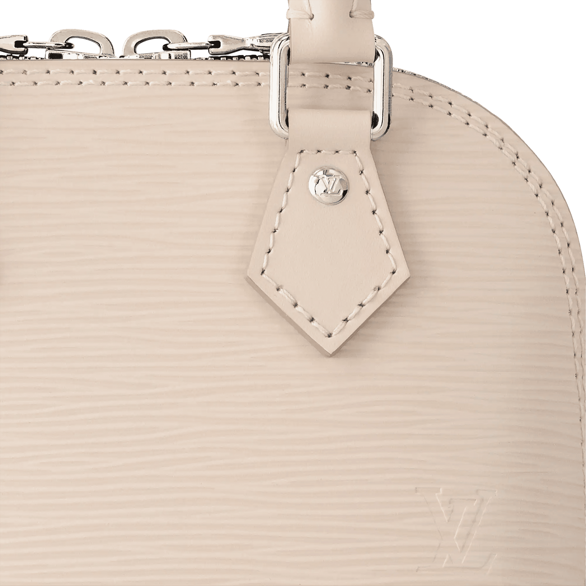 Nano Alma Epi Leather Quartz White Silver-Color Hardware