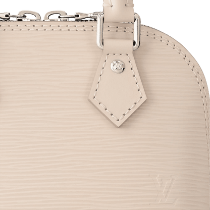 Nano Alma Epi Leather Quartz White Silver-Color Hardware