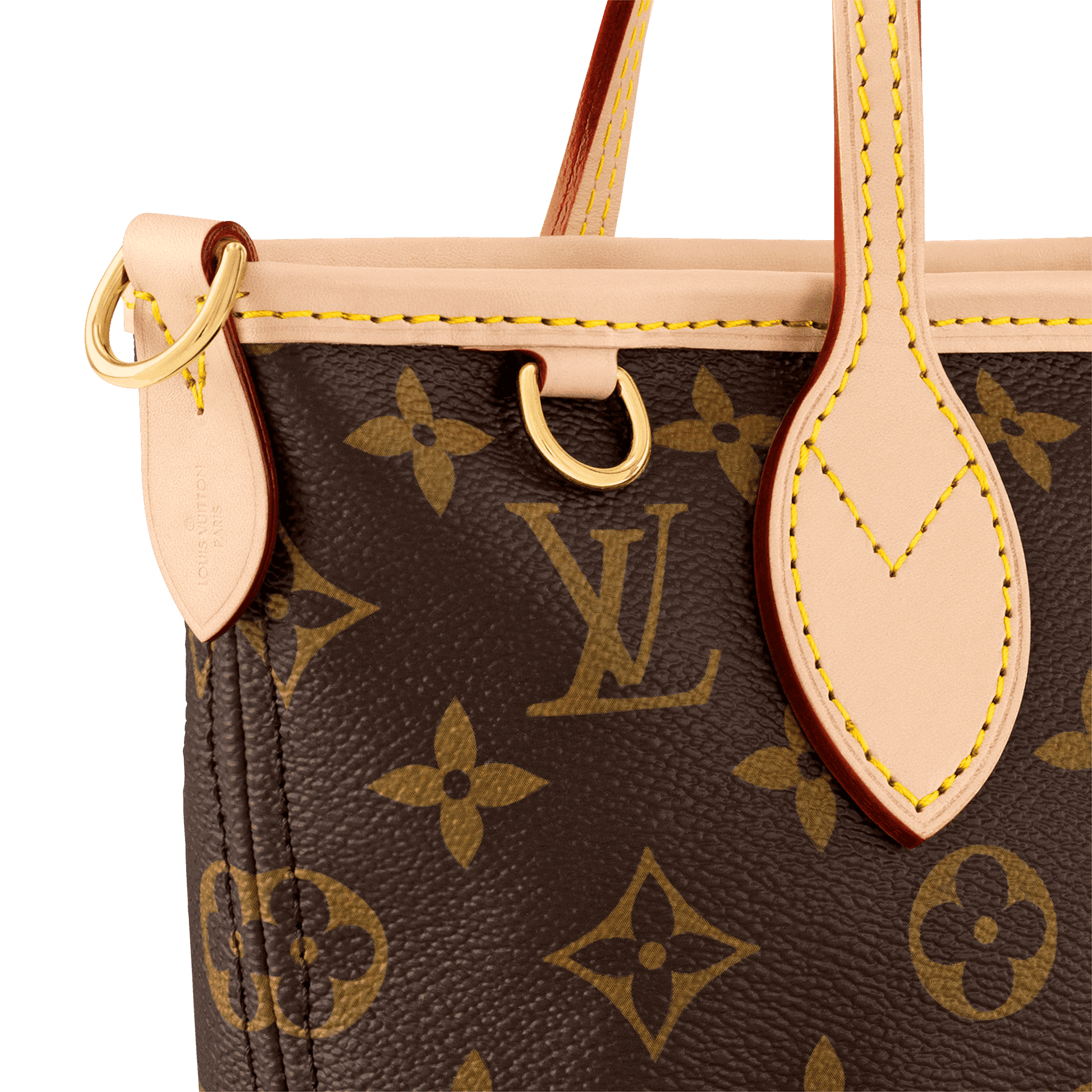 Neverfull BB Monogram Coated Canvas Beige Gold-Toned Hardware